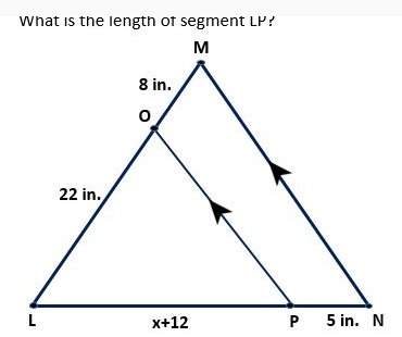 1. what is the length segment lp?  a.13.75 b. 1.75 c. 35.2 d. 23.2