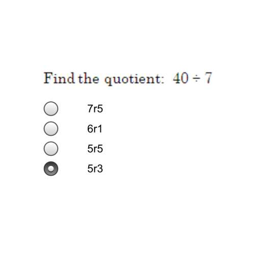 Find the quotient  a. 7r5 b. 6r1 c. 5r5 d. 5r3