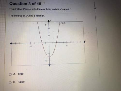 The inverse of g(x) is a function. true or false