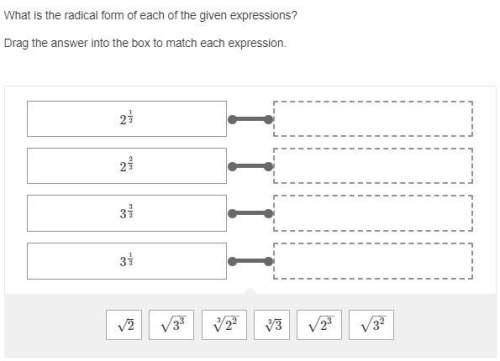 What is the radical form of each of the given expressions?  (photo)