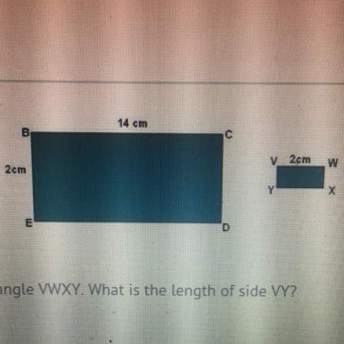 Rectangle bcde is similar to rectangle wwxy. what is the length of side vy?  a1/7 b2/7