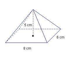 what is the volume of the pyramid?  10cm 80m 120cm&lt;