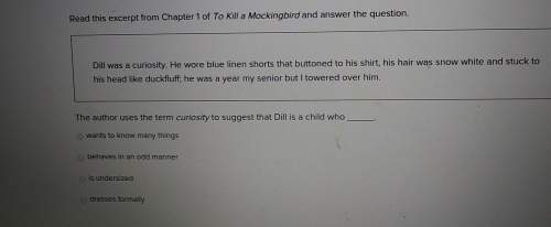 The author uses the term curiosity to suggest that dill is a child who_.