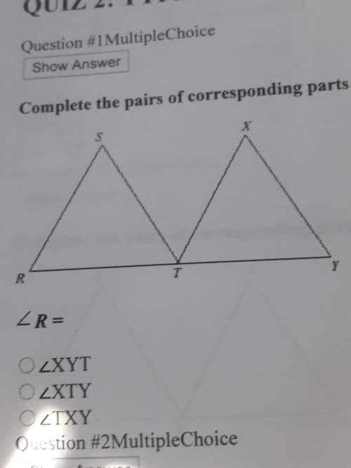 Complete the pair of corresponding parts if rst =txy r=?