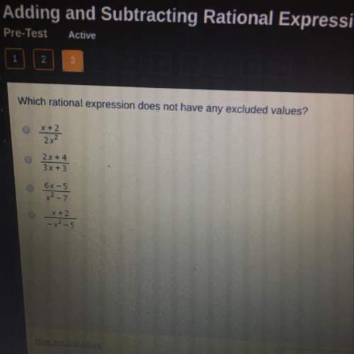 Which rational expression does not have any excluded values?