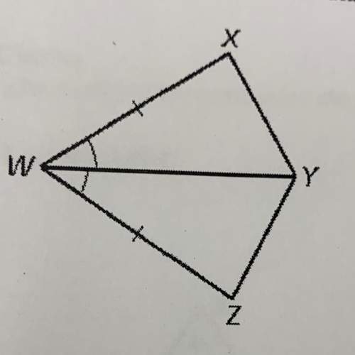 Use the information in the diagram to prove that triangle wxy ≈ triangle wzy
