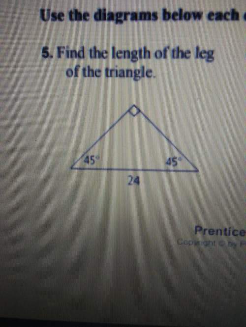 Find the length of the leg of the triangle