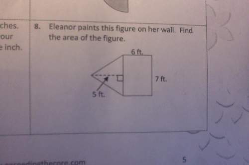 Elanor paints this figure on her wall. find the area of the figure.