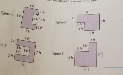 Which of the combined rectangles has an area of 40 square