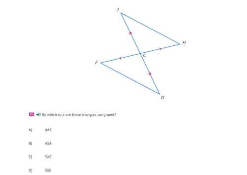 By which rule are these triangles congruent?  a) aas  b) asa  c) sas  d) sss
