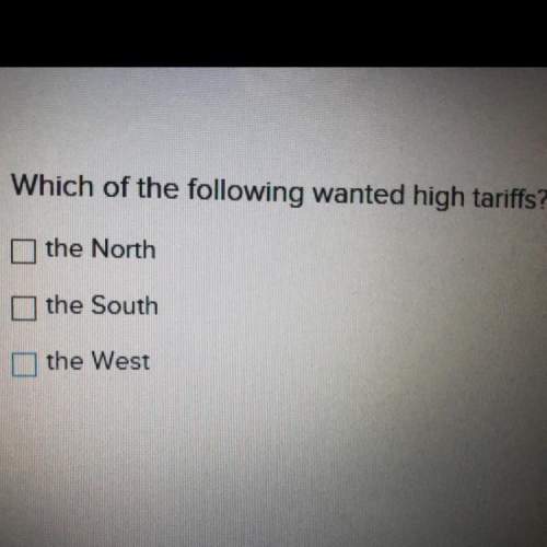 Iwill give brainliest to whoever answers first which of the following wanted high tariff