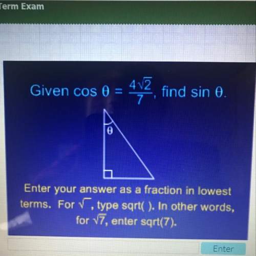8points! me with this problem, what is sin(theta)?