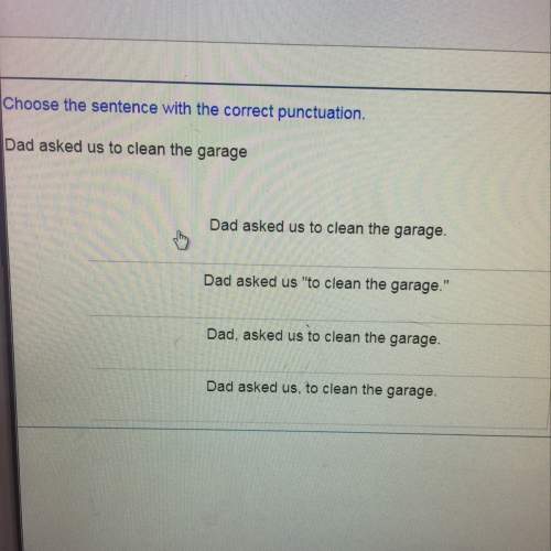 Choose the sentence with the correct punctuation.