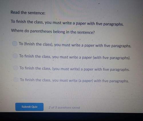 To finish the class you much write a paper with five paragraphs.
