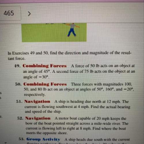 Number 49 find direction and magnitude and you