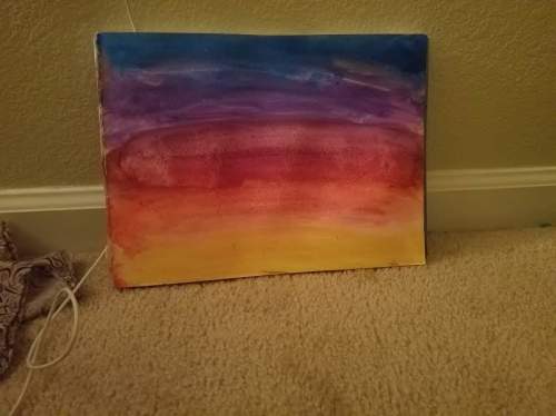 i was trying to paint a watercolor sunset, but messed up in the middle?  does anyone ha