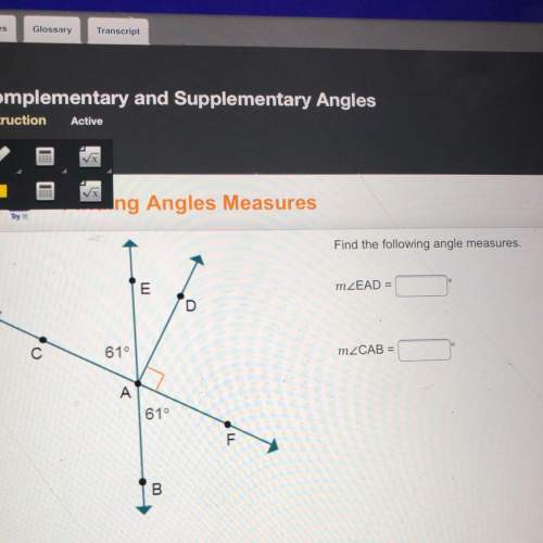 Find the following angle measures. mzead = mzcab =