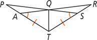 Name a pair of overlapping congruent triangles in each diagram. state whether the triangles are cong