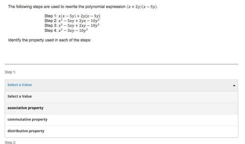 The following steps are used to rewrite the polynomial expression (x+2y)(x-5y) step1: x(x-5y)+
