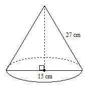 Find the volume of the cone. use 3.14 for π. round to the nearest tenth. a. 18,324