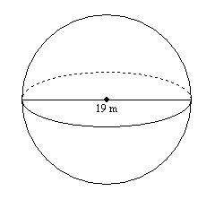 Find the volume of the sphere. use 3.14 for π. round to the nearest tenth.question