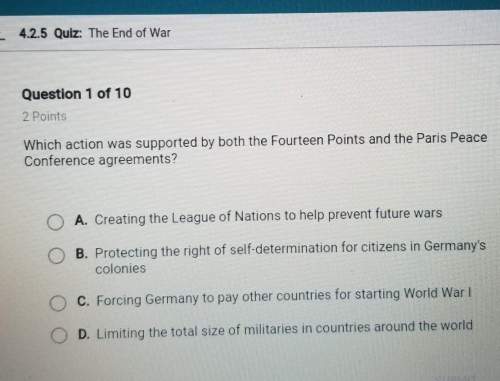 Which action was supported by both the fourteen points and the paris peaceconference agreement