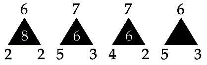 Which figure should be placed in the empty triangle?  this puzzle works your executive f