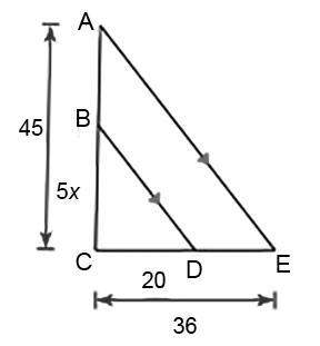 Solve for x.  a. 6  b. 7  c. 4  d. 5