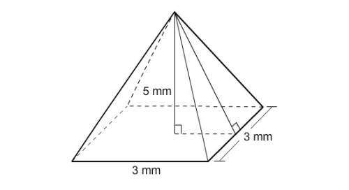 What is the slant height of the pyramid to the nearest tenth?