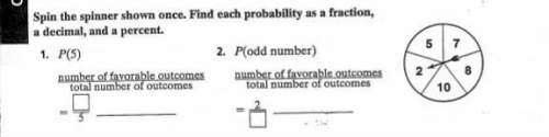 Show each probability as a fraction, decimal, and percent.