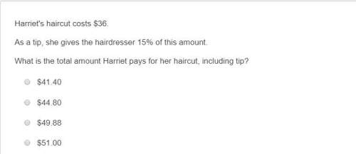 item 5 harriet's haircut costs $3