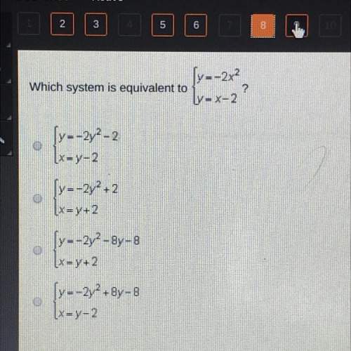 Which system is equivalent to {y=-2x2 y=x-2}