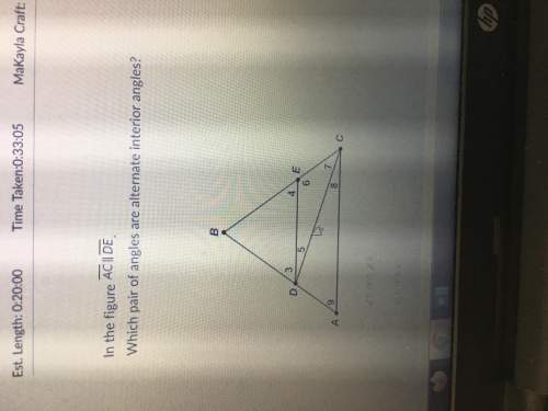 In figure ac||de which pair of angles are alternate interior angles