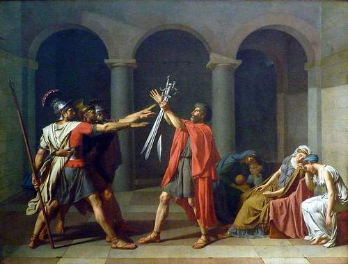 Jacques-louis david's oath of the horatii, 1784 is a milestone if the neoclassical master's career d