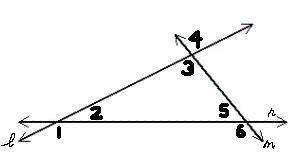 Classify the angle pair 1 and 3. (hint: transversal is l.)
