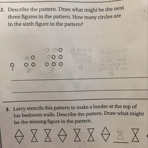 Describe the pattern. draw what might be the next three figures in the pattern