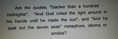 Identify each quote as a metaphor, idiom, or some other figuatritve language.1) "blacker