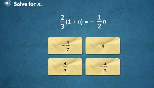 (what is the answer? ) solve for n.