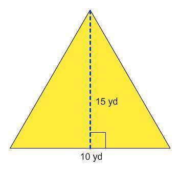 Derek wants to find the area of this triangle. which unit of measurement should he use? a. yd2 b. y