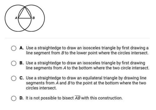 What is the best next step in the construciton of the perpendicular bisetor of ab?