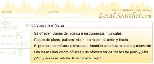 Below is an advertisement for music classes. oops! the writer made a mistake and used a false cogna