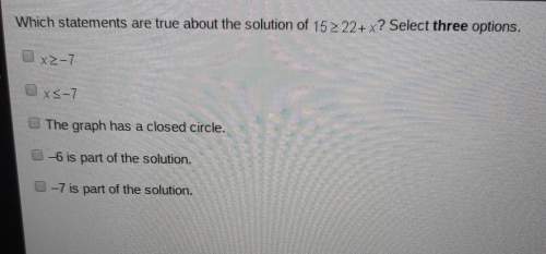 60 points and brainliest pls quick ‼ which statements are true about the solution of (check photo)