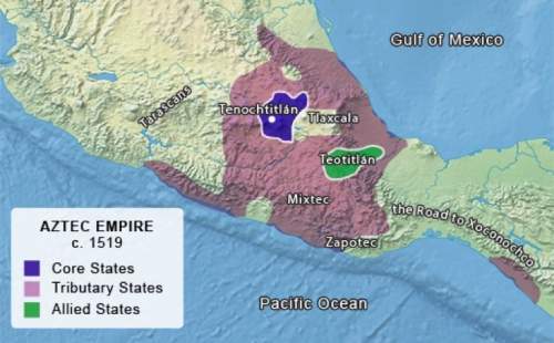 Based on the map, which of these states was a tributary state of the aztec empire?  a. t