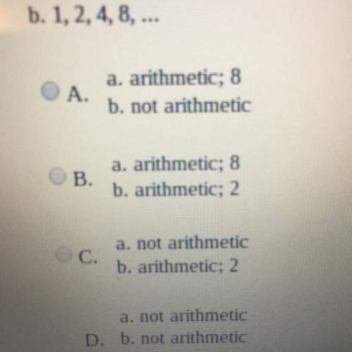 Tell whether the sequence is arithmetic. if it is, what is the common difference?  a. -6,2,10,