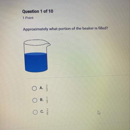 Approximately what portion of the beaker is filled?