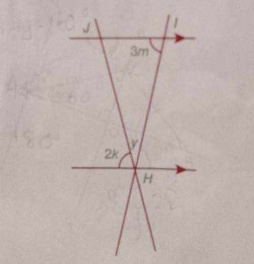 Given hj dan hi are straight lines. calculate y.