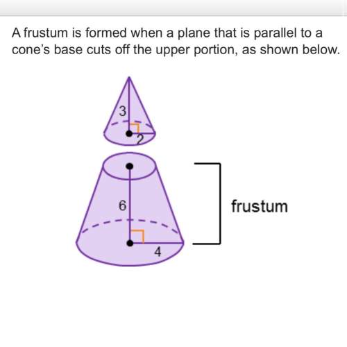 Afrustum is formed when a plane that is parallel to a cone’s base cuts off the upper portion, as sho