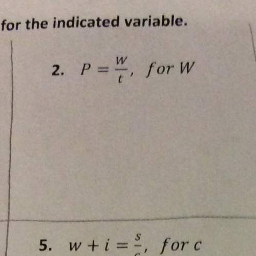P=w/t,for w what is the equation to solve this problem