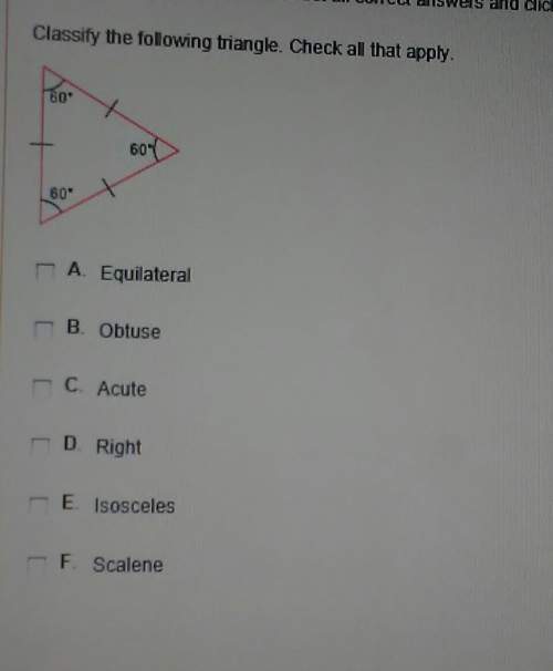 Classify the following triangle check all that apply