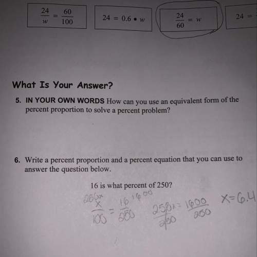 Ineed on number 5  how can you use an equivalent form of the percent proportion to solve a pe